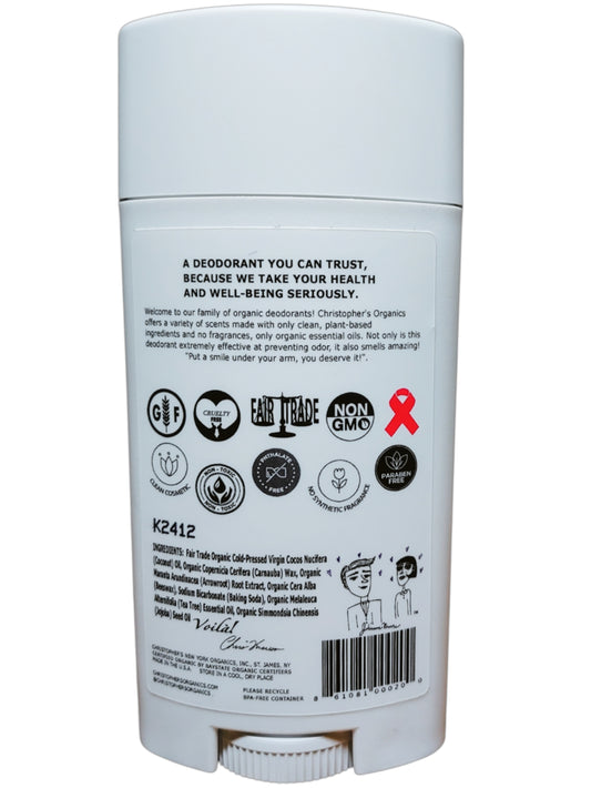 TEA TREE LOVERS ORGANIC DEODORANT